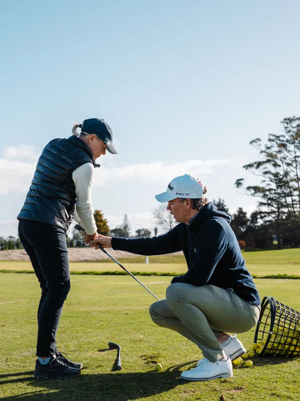 Marcus Wheelhouse Golf Lesson with a Woman in Auckland, NZ