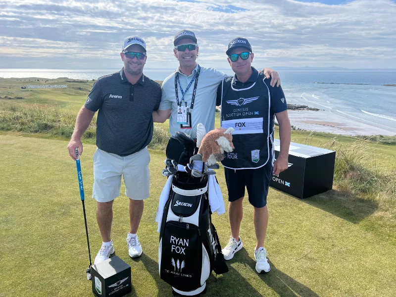 Ryan Fox, Marcus Wheelhouse and Dean Smith at the Scottish Open 2025