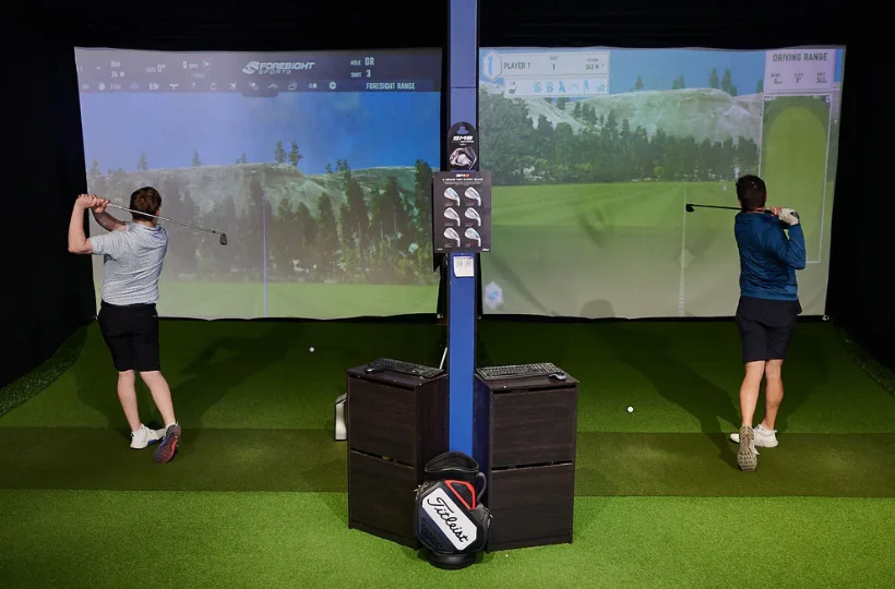 Indoor Golf Simulator at The Clubroom, Auckland NZ
